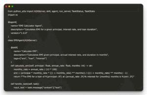 How to Use python-A2A to Create and Connect Financial Agents with Google’s Agent-to-Agent (A2A) Protocol